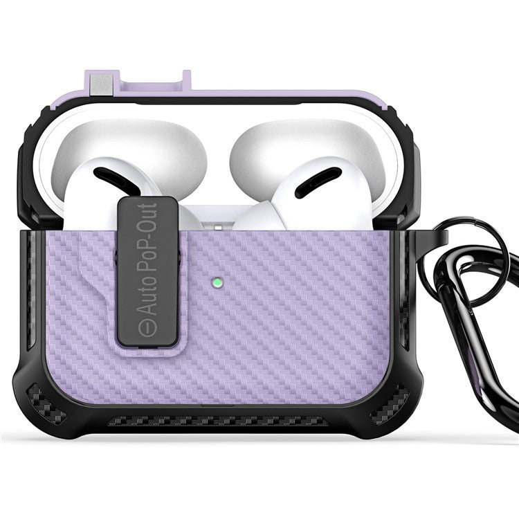 DUX DUCIS PECI Series For Apple AirPods Pro 2 Protective Case Woven Texture Portable Storage Cover - Purple