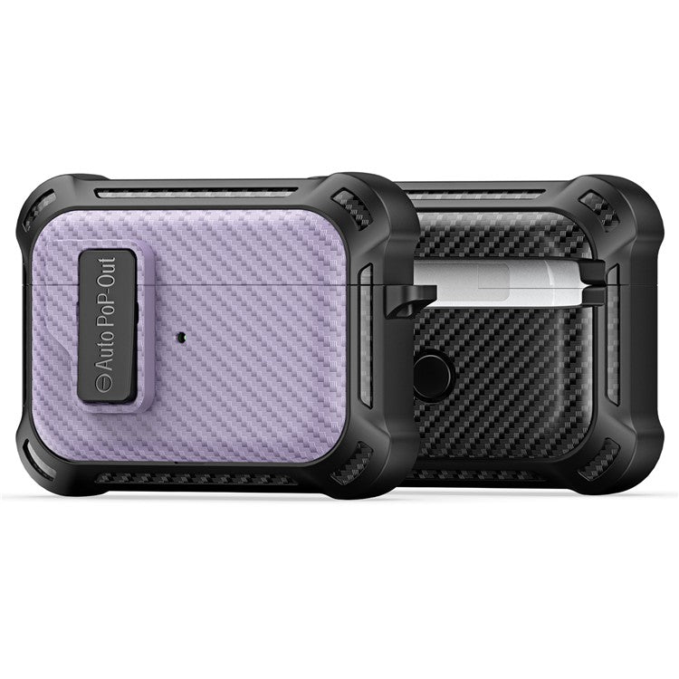 DUX DUCIS PECI Series For Apple AirPods Pro 2 Protective Case Woven Texture Portable Storage Cover - Purple