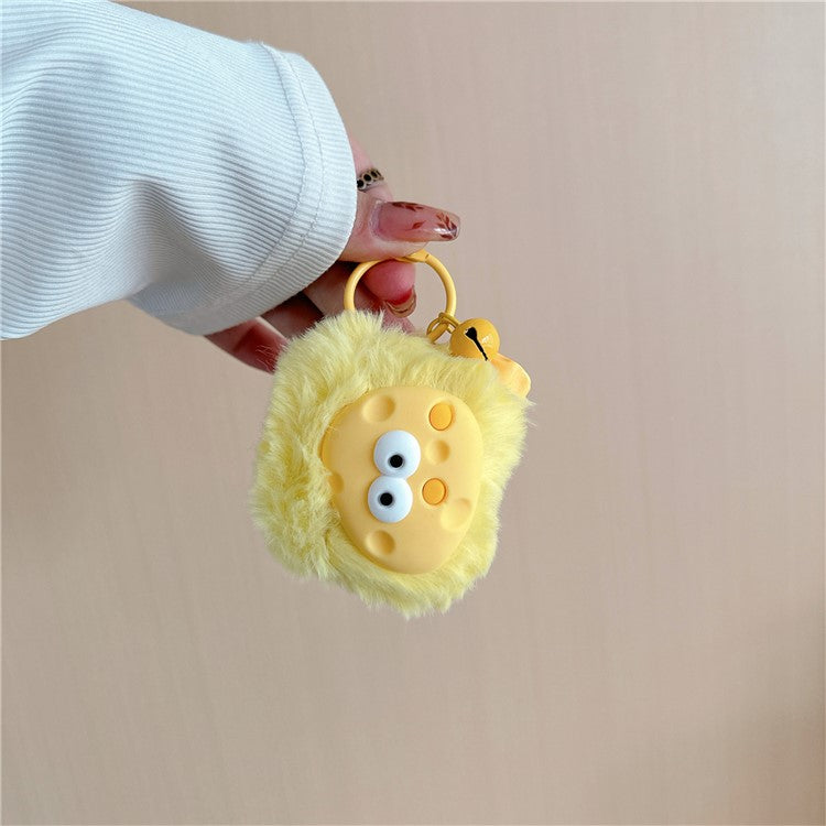 For Apple AirPods 3 Cartoon Cheese Warm Plush Protective Cover Bluetooth Earphone Anti-drop Case