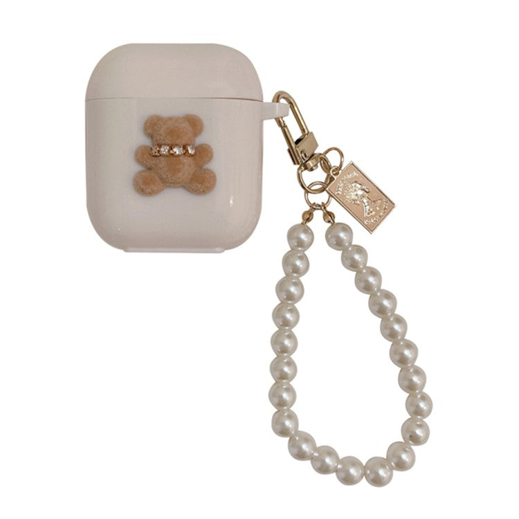 TPU Cover for Apple AirPods with Charging Case (2016) / (2019) / AirPods with Wireless Charging Case (2019) Cute Bear Earphone Case - Little Bear