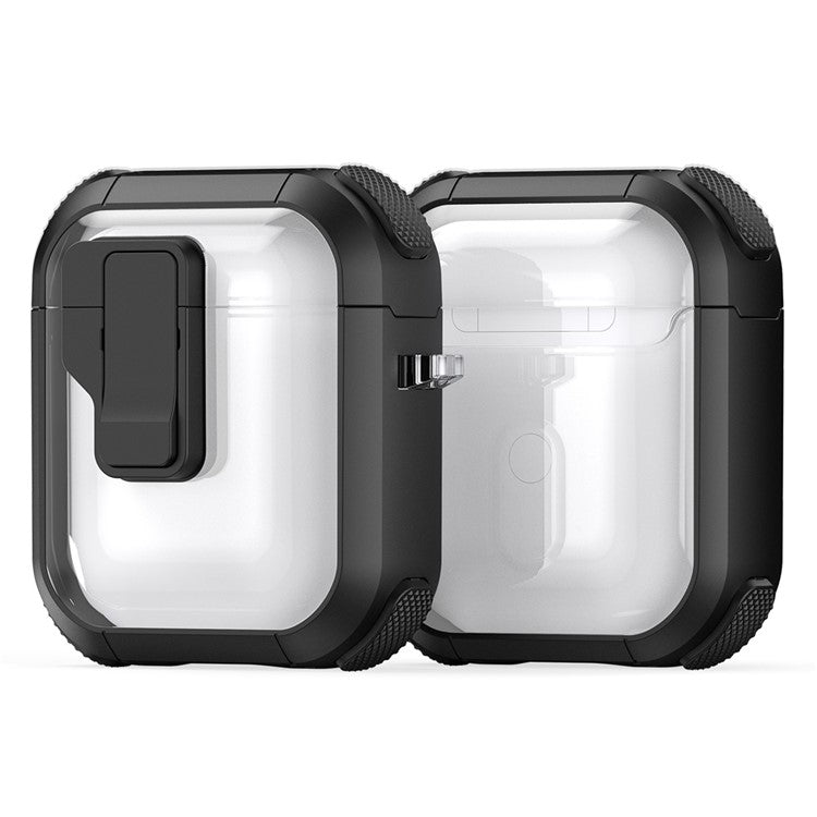 DUX DUCIS PECN Series for Apple AirPods with Wireless Charging Case (2019) / AirPods with Charging Case (2019) / (2016) Earphone Cover - Black+Black