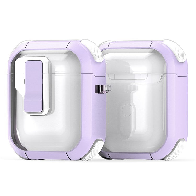 DUX DUCIS PECN Series for Apple AirPods with Wireless Charging Case (2019) / AirPods with Charging Case (2019) / (2016) Earphone Cover - Purple+White