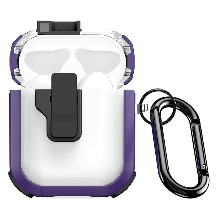 DUX DUCIS PECN Series for Apple AirPods with Wireless Charging Case (2019) / AirPods with Charging Case (2019) / (2016) Earphone Cover - Purple+Black