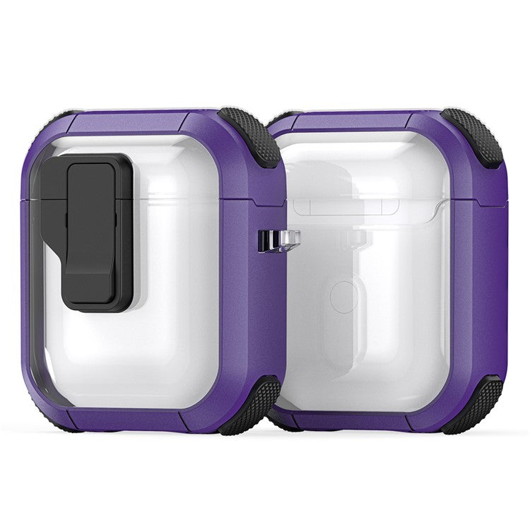 DUX DUCIS PECN Series for Apple AirPods with Wireless Charging Case (2019) / AirPods with Charging Case (2019) / (2016) Earphone Cover - Purple+Black