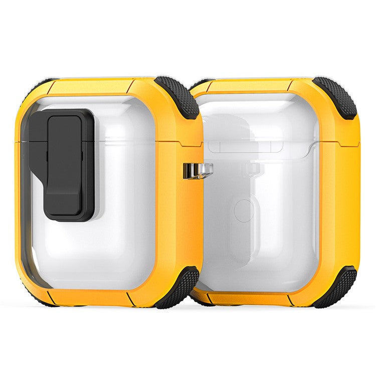 DUX DUCIS PECN Series for Apple AirPods with Wireless Charging Case (2019) / AirPods with Charging Case (2019) / (2016) Earphone Cover - Yellow+Black