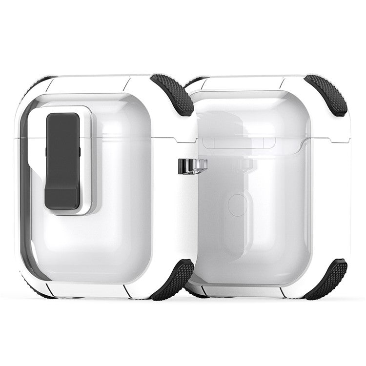 DUX DUCIS PECN Series for Apple AirPods with Wireless Charging Case (2019) / AirPods with Charging Case (2019) / (2016) Earphone Cover - White+Black