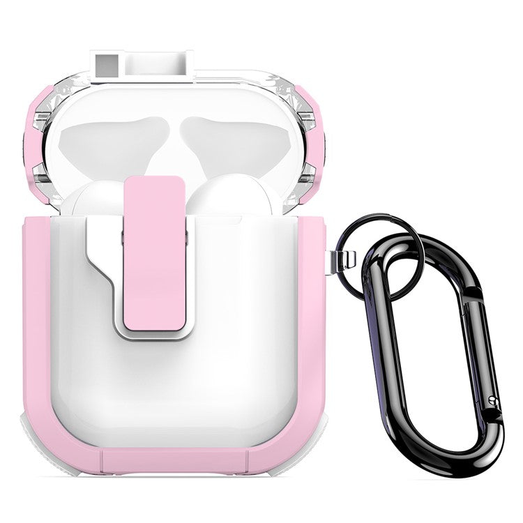 DUX DUCIS PECN Series for Apple AirPods with Wireless Charging Case (2019) / AirPods with Charging Case (2019) / (2016) Earphone Cover - Pink+White