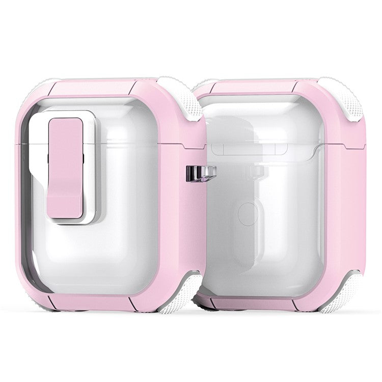 DUX DUCIS PECN Series for Apple AirPods with Wireless Charging Case (2019) / AirPods with Charging Case (2019) / (2016) Earphone Cover - Pink+White