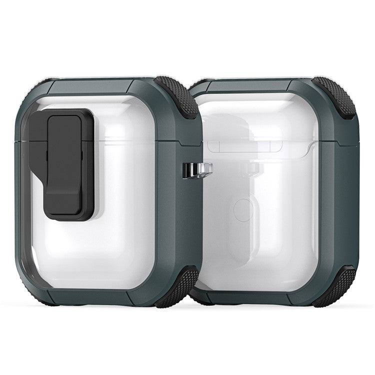 DUX DUCIS PECN Series for Apple AirPods with Wireless Charging Case (2019) / AirPods with Charging Case (2019) / (2016) Earphone Cover - Green+Black