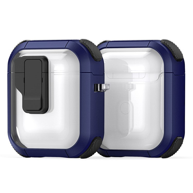 DUX DUCIS PECN Series for Apple AirPods with Wireless Charging Case (2019) / AirPods with Charging Case (2019) / (2016) Earphone Cover - Blue+Black