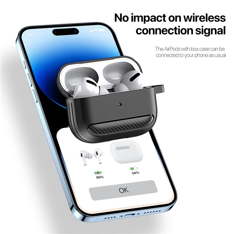 DUX DUCIS PECB Series for Apple AirPods 3 TPU Earphone Case Anti-drop Cover with Hook - Black