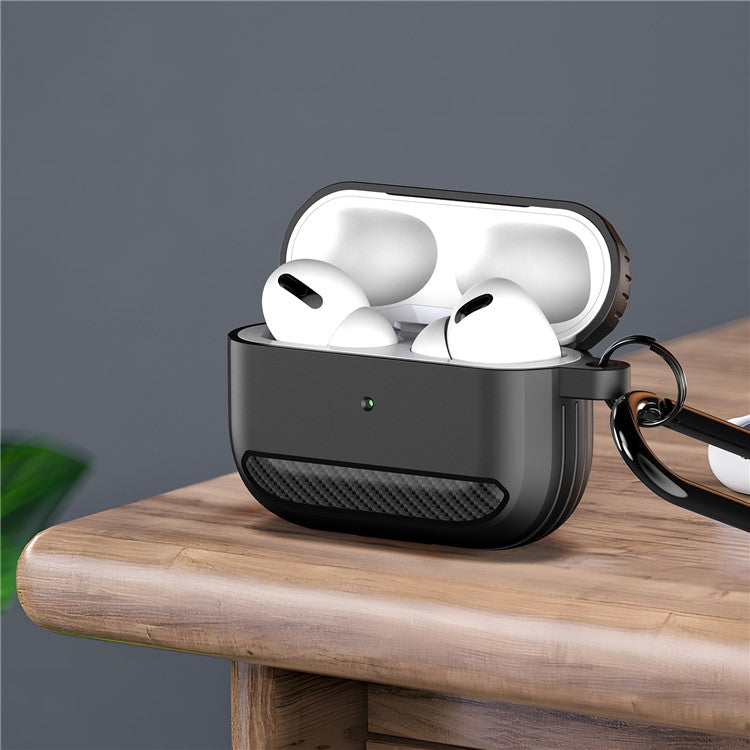 DUX DUCIS PECB Series for Apple AirPods 3 TPU Earphone Case Anti-drop Cover with Hook - Black