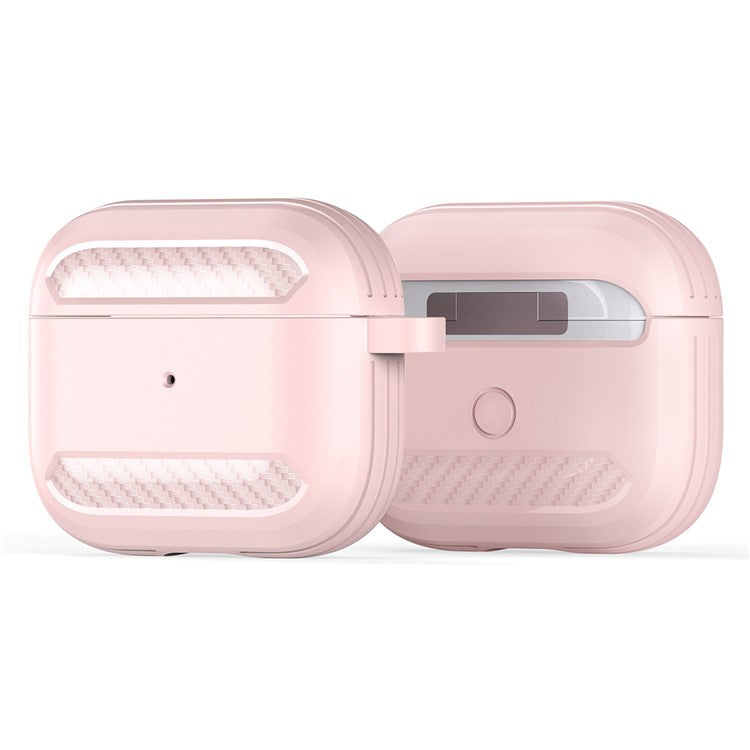 DUX DUCIS PECB Series for Apple AirPods 3 TPU Earphone Case Anti-drop Cover with Hook - Pink