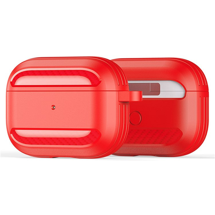 DUX DUCIS PECB Series for Apple AirPods Pro 2 TPU Case Bluetooth Earphone Cover with Hook - Red