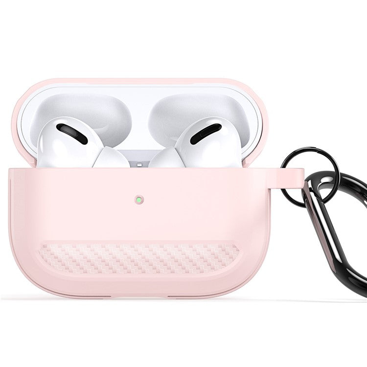 DUX DUCIS PECB Series for Apple AirPods Pro 2 TPU Case Bluetooth Earphone Cover with Hook - Pink