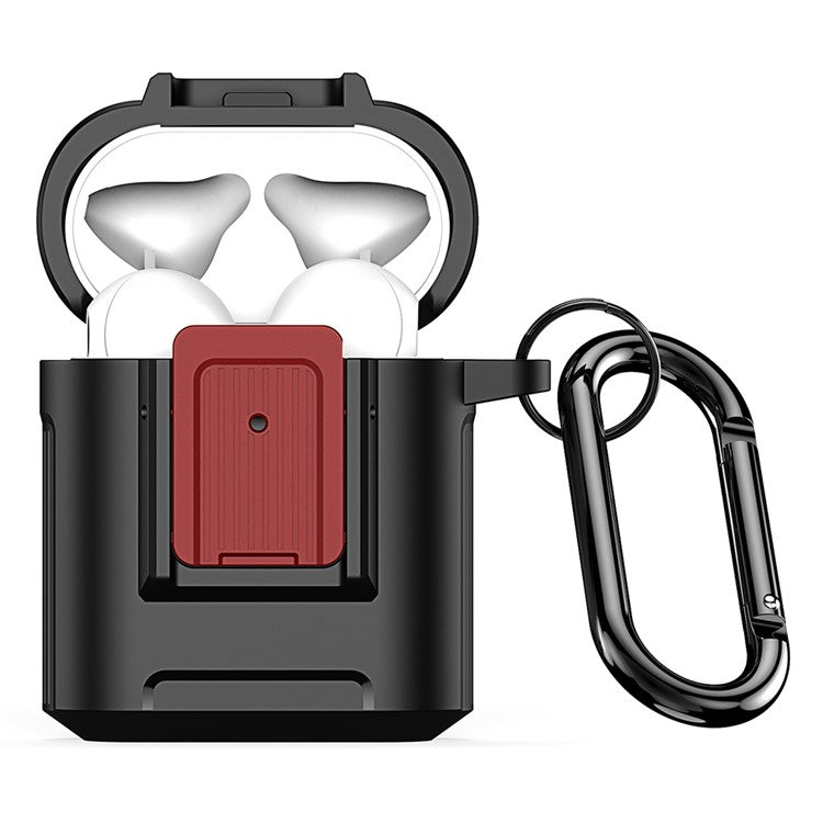 DUX DUCIS PECH Series Protective Case for Apple AirPods with Charging Case (2016) / (2019) / AirPods with Wireless Charging Case (2019) - Black / Red