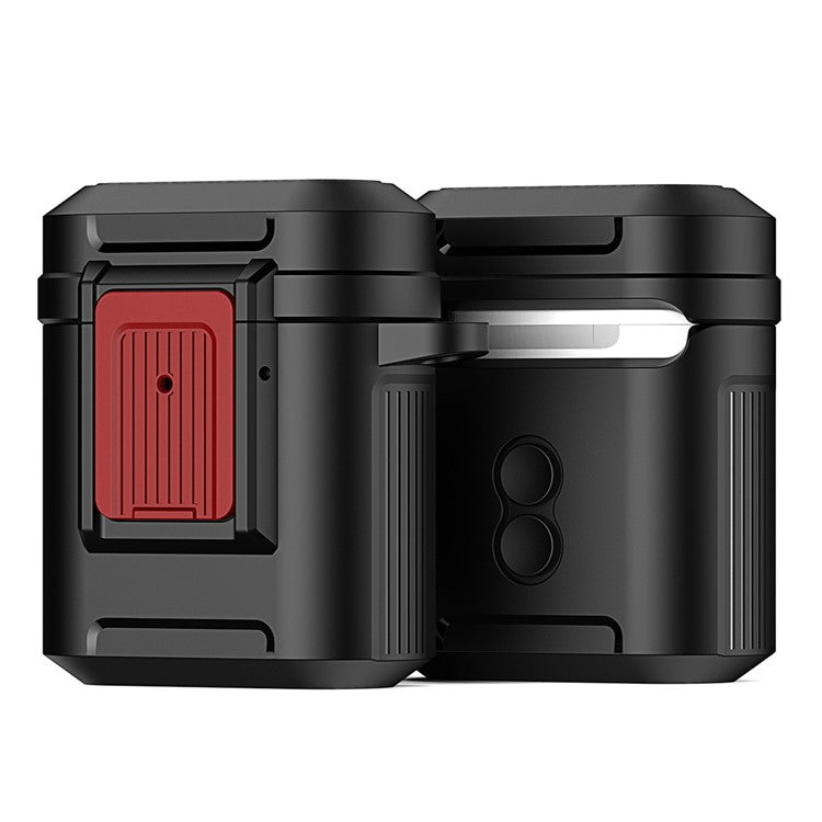 DUX DUCIS PECH Series Protective Case for Apple AirPods with Charging Case (2016) / (2019) / AirPods with Wireless Charging Case (2019) - Black / Red