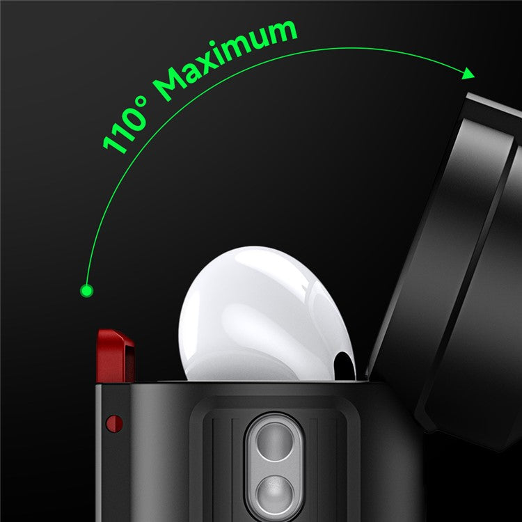 DUX DUCIS PECH Series Protective Case for Apple AirPods with Charging Case (2016) / (2019) / AirPods with Wireless Charging Case (2019) - Black / Red