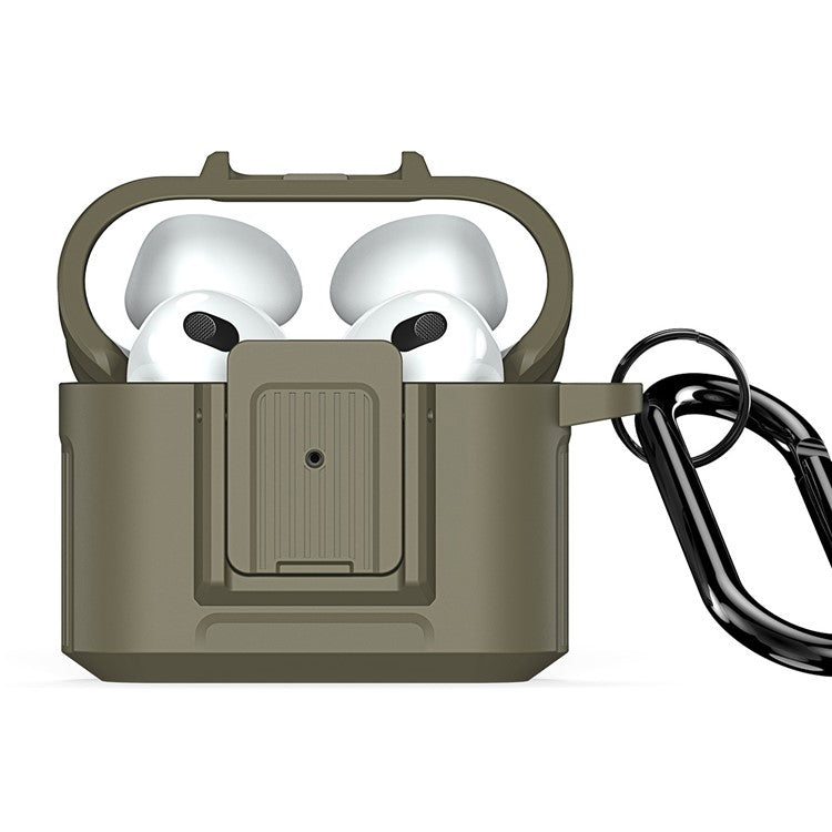 DUX DUCIS PECH Series for Apple AirPods 3 Protective Case Dust-proof Shell with Keychain - Army Green