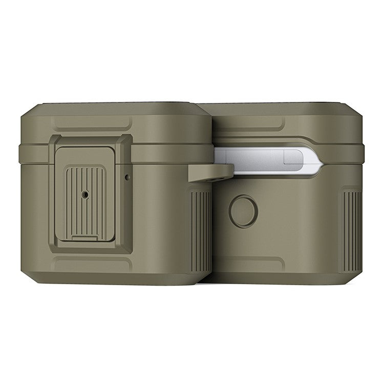 DUX DUCIS PECH Series for Apple AirPods 3 Protective Case Dust-proof Shell with Keychain - Army Green