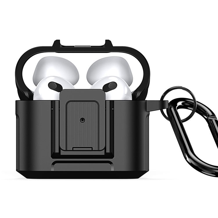 DUX DUCIS PECH Series for Apple AirPods 3 Protective Case Dust-proof Shell with Keychain - Black