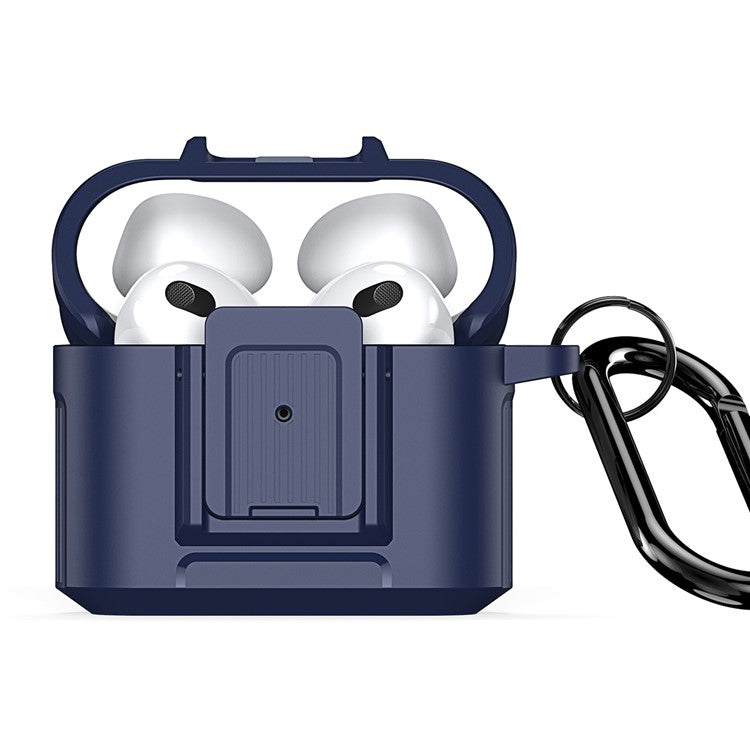 DUX DUCIS PECH Series for Apple AirPods 3 Protective Case Dust-proof Shell with Keychain - Sapphire