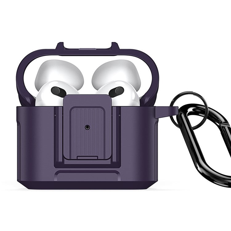 DUX DUCIS PECH Series for Apple AirPods 3 Protective Case Dust-proof Shell with Keychain - Purple