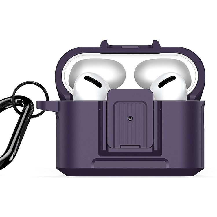 DUX DUCIS PECH Series for Apple AirPods Pro 2 Protective Case Armor Earphone Cover with Keychain - Purple