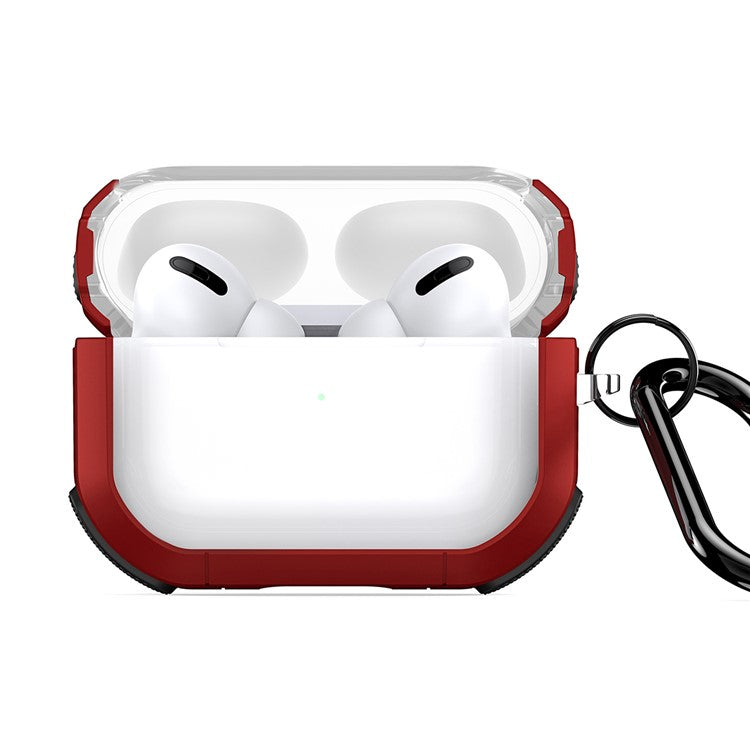 DUX DUCIS PECD Series for Apple AirPods Pro 2 Earphones Case Shockproof Protection Cover with Keychain - Red