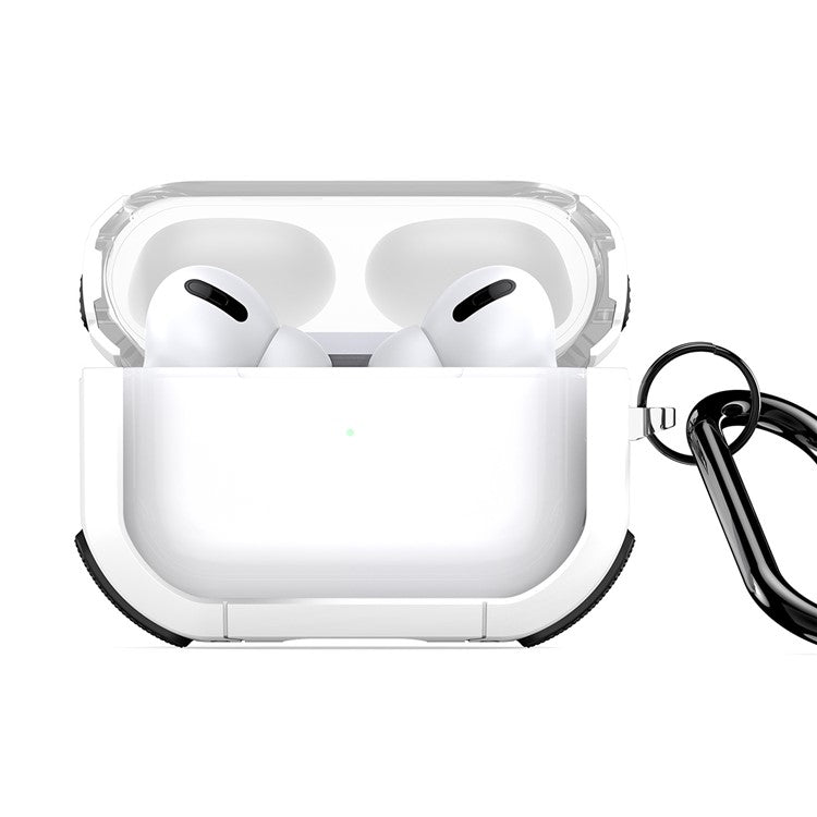 DUX DUCIS PECD Series for Apple AirPods Pro 2 Earphones Case Shockproof Protection Cover with Keychain - White