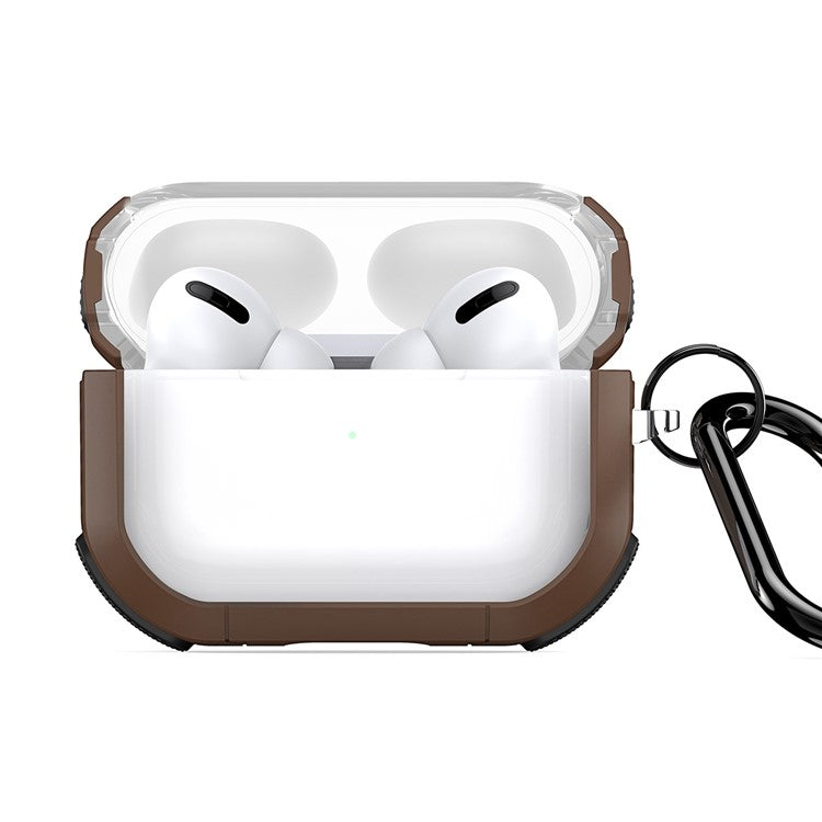 DUX DUCIS PECD Series for Apple AirPods Pro 2 Earphones Case Shockproof Protection Cover with Keychain - Brown