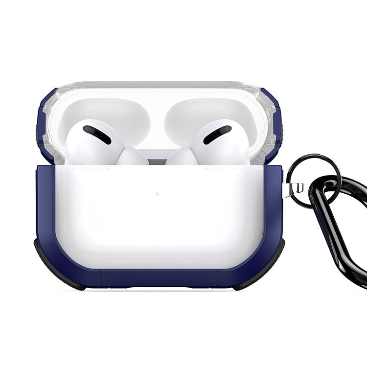 DUX DUCIS PECD Series for Apple AirPods Pro 2 Earphones Case Shockproof Protection Cover with Keychain - Navy Blue