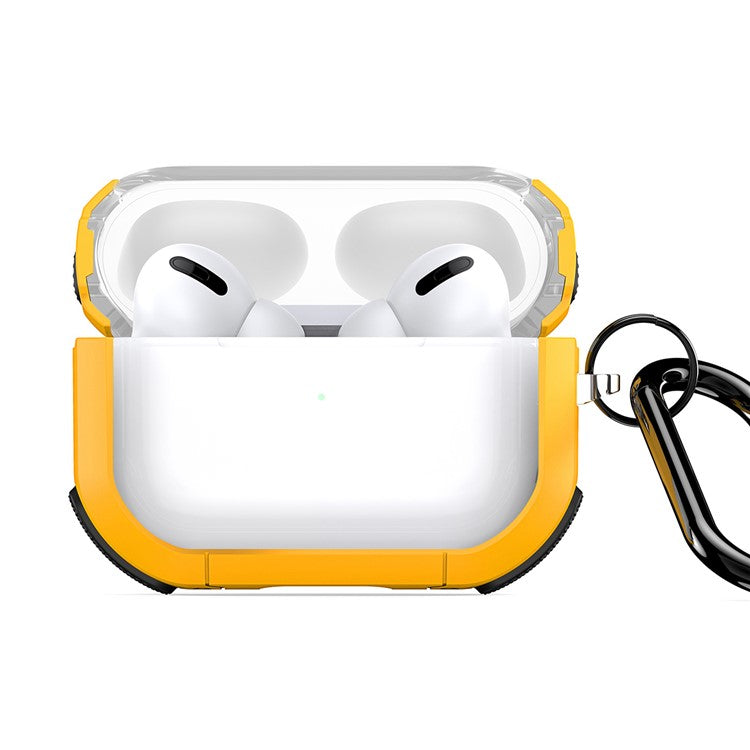 DUX DUCIS PECD Series for Apple AirPods Pro 2 Earphones Case Shockproof Protection Cover with Keychain - Yellow