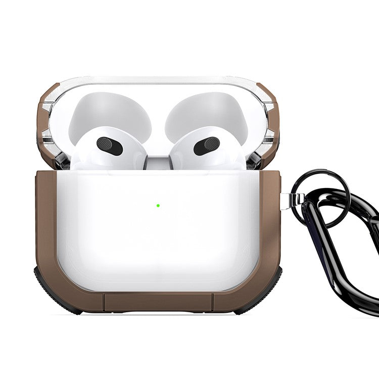 DUX DUCIS PECD Series for Apple AirPods 3 Protective Case 2 in 1 TPU+PC Armor Earphone Cover - Brown