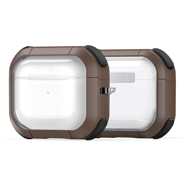 DUX DUCIS PECD Series for Apple AirPods 3 Protective Case 2 in 1 TPU+PC Armor Earphone Cover - Brown