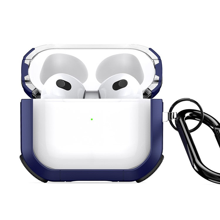 DUX DUCIS PECD Series for Apple AirPods 3 Protective Case 2 in 1 TPU+PC Armor Earphone Cover - Navy Blue