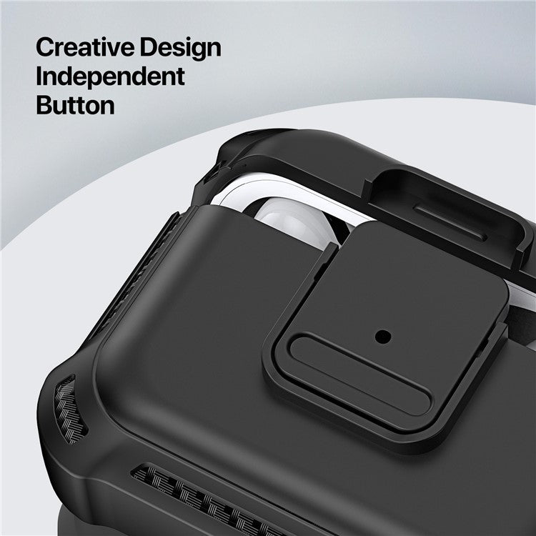 DUX DUCIS PECG Series for Apple AirPods 3 Protective Carrying Case Earbuds Cover with Keychain - Black