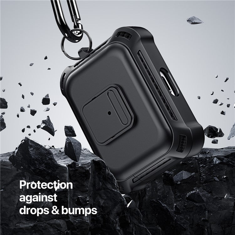 DUX DUCIS PECG Series for Apple AirPods 3 Protective Carrying Case Earbuds Cover with Keychain - Black