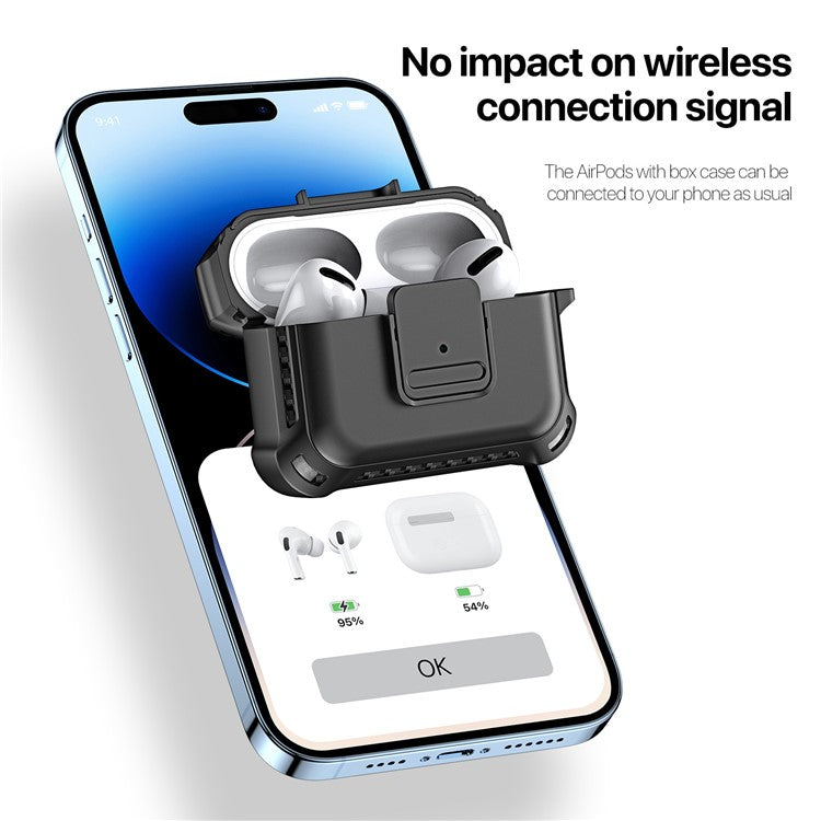 DUX DUCIS PECG Series for Apple AirPods 3 Protective Carrying Case Earbuds Cover with Keychain - Black