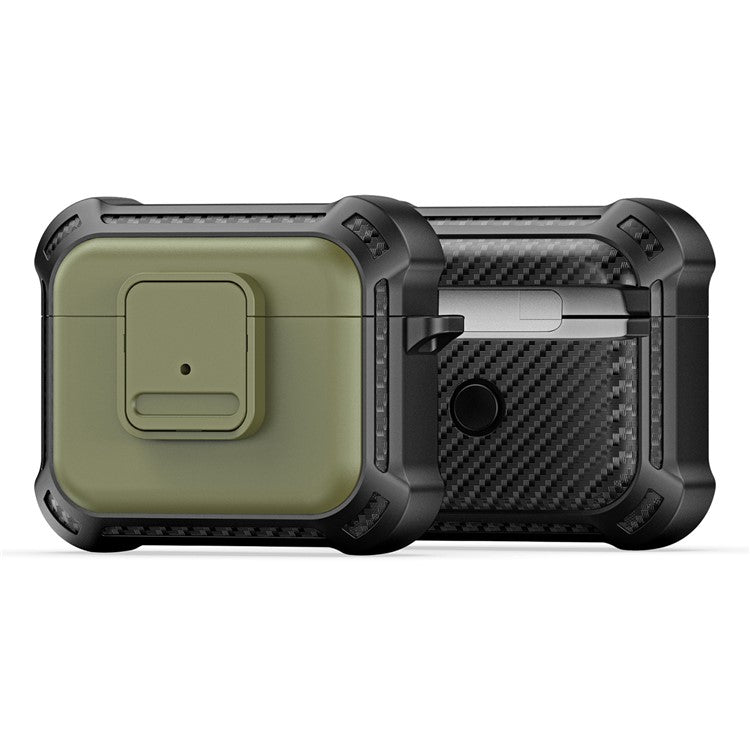 DUX DUCIS PECG Series for Apple AirPods 3 Protective Carrying Case Earbuds Cover with Keychain - Army Green