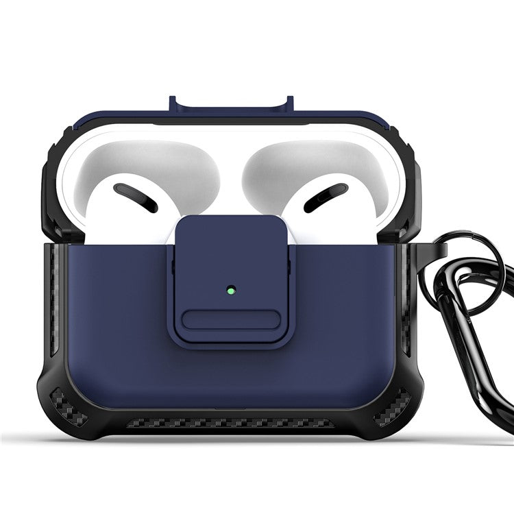 DUX DUCIS PECG Series for Apple AirPods Pro Case Full Body Protection Cover with Keychain - Navy Blue