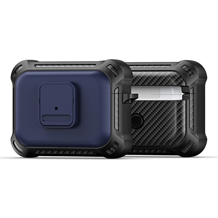 DUX DUCIS PECG Series for Apple AirPods Pro Case Full Body Protection Cover with Keychain - Navy Blue