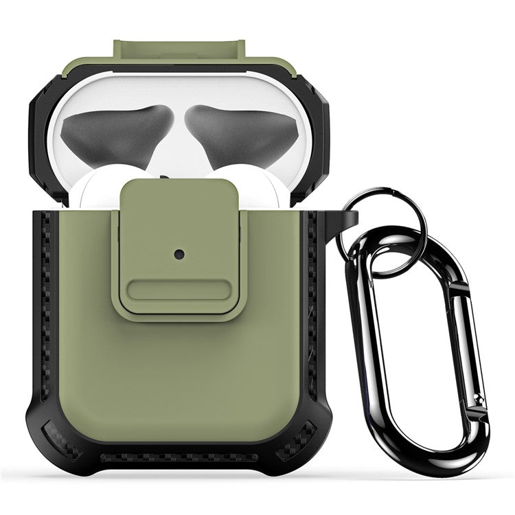 DUX DUCIS PECG Series for Apple AirPods with Charging Case (2016) / (2019) / AirPods with Wireless Charging Case (2019) Earbuds Cover - Army Green