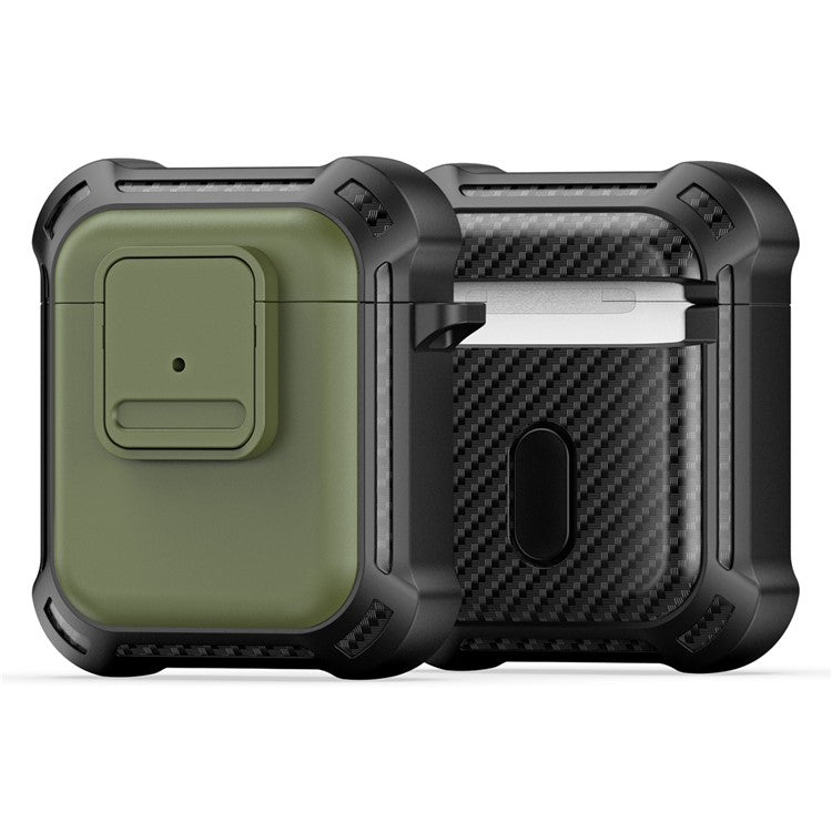 DUX DUCIS PECG Series for Apple AirPods with Charging Case (2016) / (2019) / AirPods with Wireless Charging Case (2019) Earbuds Cover - Army Green