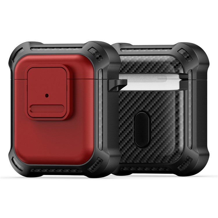 DUX DUCIS PECG Series for Apple AirPods with Charging Case (2016) / (2019) / AirPods with Wireless Charging Case (2019) Earbuds Cover - Red