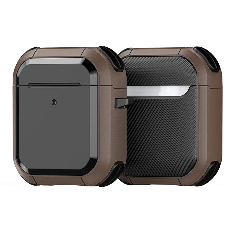 DUX DUCIS PECA Series for Apple AirPods with Charging Case (2016) / (2019) / AirPods with Wireless Charging Case (2019) Shockproof Cover - Khaki