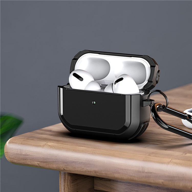 DUX DUCIS PECA Series for Apple AirPods Pro Case PC+TPU Protective Cover with Keychain - Black