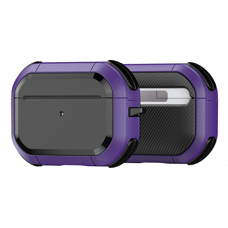 DUX DUCIS PECA Series for Apple AirPods Pro Case PC+TPU Protective Cover with Keychain - Purple