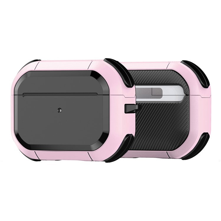 DUX DUCIS PECA Series for Apple AirPods Pro Case PC+TPU Protective Cover with Keychain - Pink