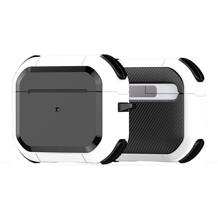 DUX DUCIS PECA Series for Apple AirPods 3 Protective Case with Carabiner Earbuds Cover - White